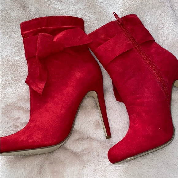 Red Heeled Booties - Picture 1 of 2